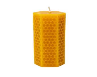 Beeswax Ornamental Candle - honeycomb hexagonal