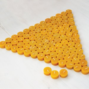 Tea light beeswax candle refills, DISCOUNT PACK, Non-toxic, Aromatherapy candle, Wedding Decor, Party Candles