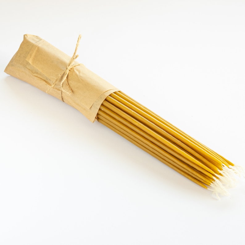 13 / 32cm Pure Beeswax Church Taper Candles Hand Etsy