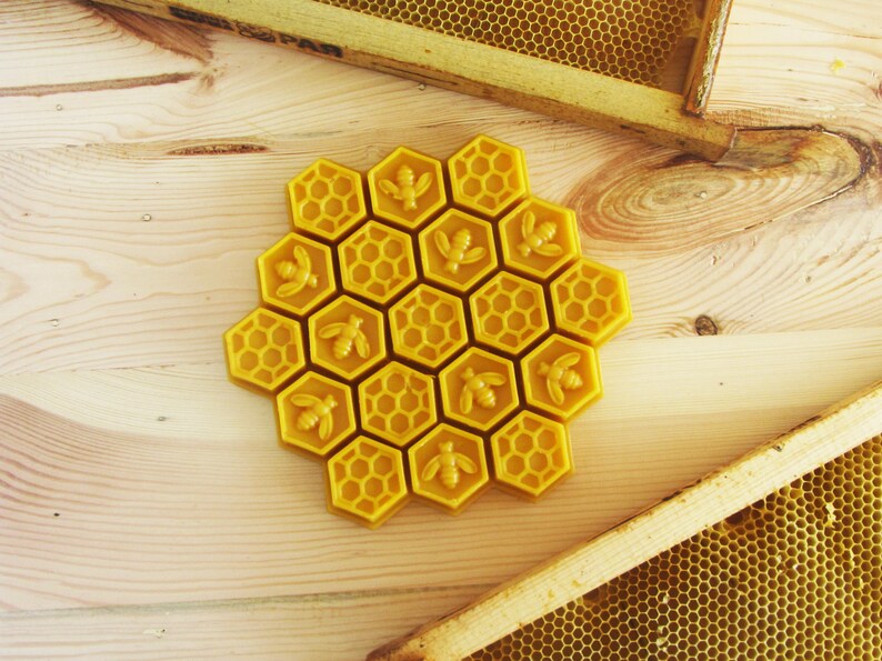 ointments and many other purposes Beeswax is great material for candles yellow hexagon made of beeswax Beeswax