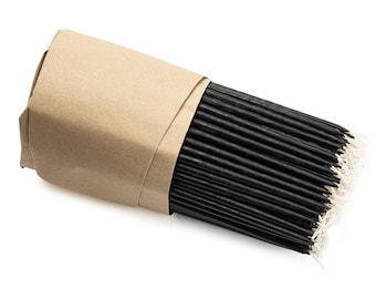 Handmade Black Beeswax Taper Candles - 9" Tall, Natural Honey Scent