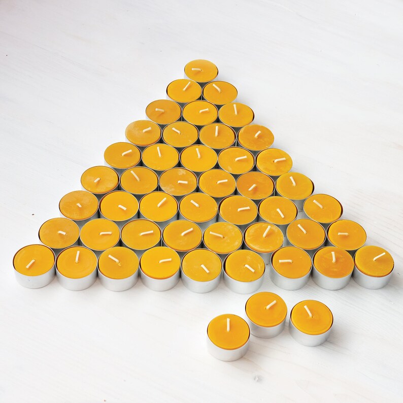 Tea Light Beeswax Candles Aluminum Cups DISCOUNT BULK PACK Etsy