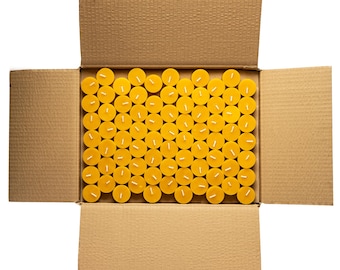 Natural Beeswax Tealight Candles Refills - hand made - 336 pcs big box