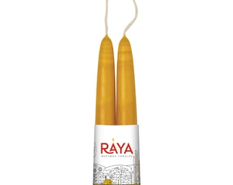 Hand Dipped Beeswax Taper Candles - 6" Classic Dinner Candles