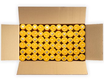 Natural Beeswax Votive Candles Refills - hand made - 66 pcs big box