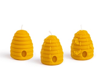 Pure Beeswax Beehive Candle: Natural Honey Scent