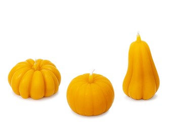 Beeswax candles, pumpkin -  candles of pure beeswax, free shipping