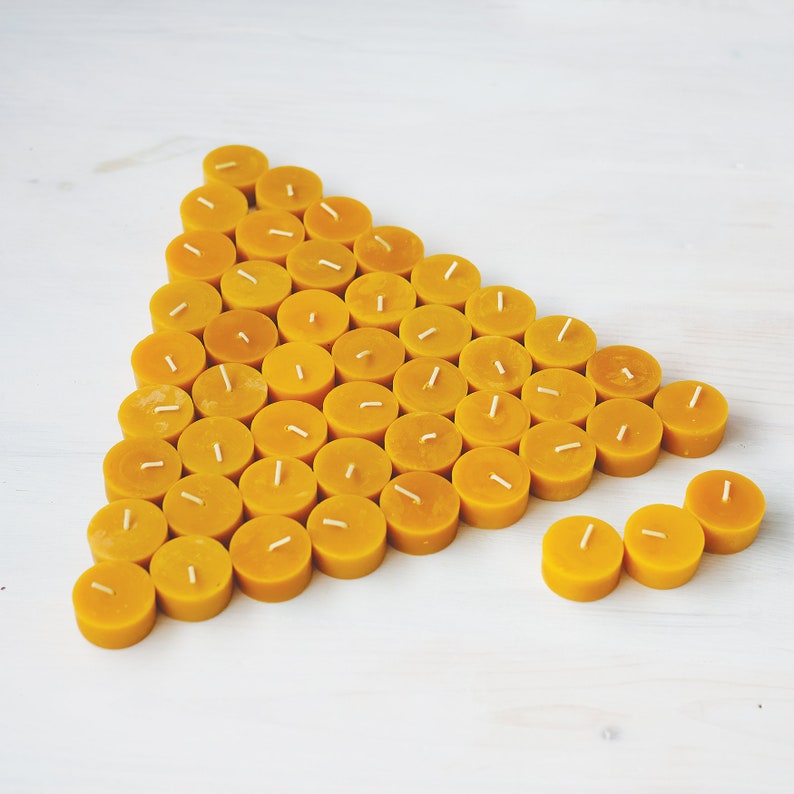 Tea Light Beeswax Candle Refills DISCOUNT PACK Nontoxic Etsy