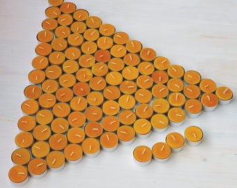 Beeswax Tea Light Candles: Non-Toxic, Allergy Friendly, Bulk Pack