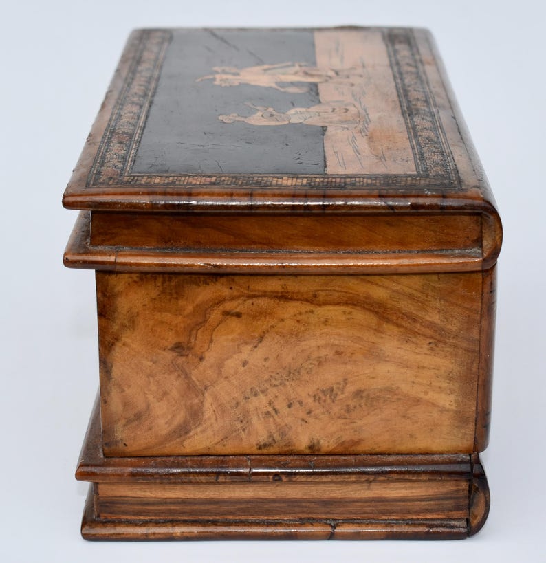 Antique Sorrento Ware Book Box: Inlaid Marquetry Puzzle Box - Etsy