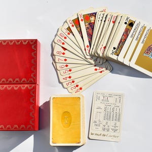 Luxe - Les Must de Cartier Playing Cards - Double Deck Complete with Hard Case