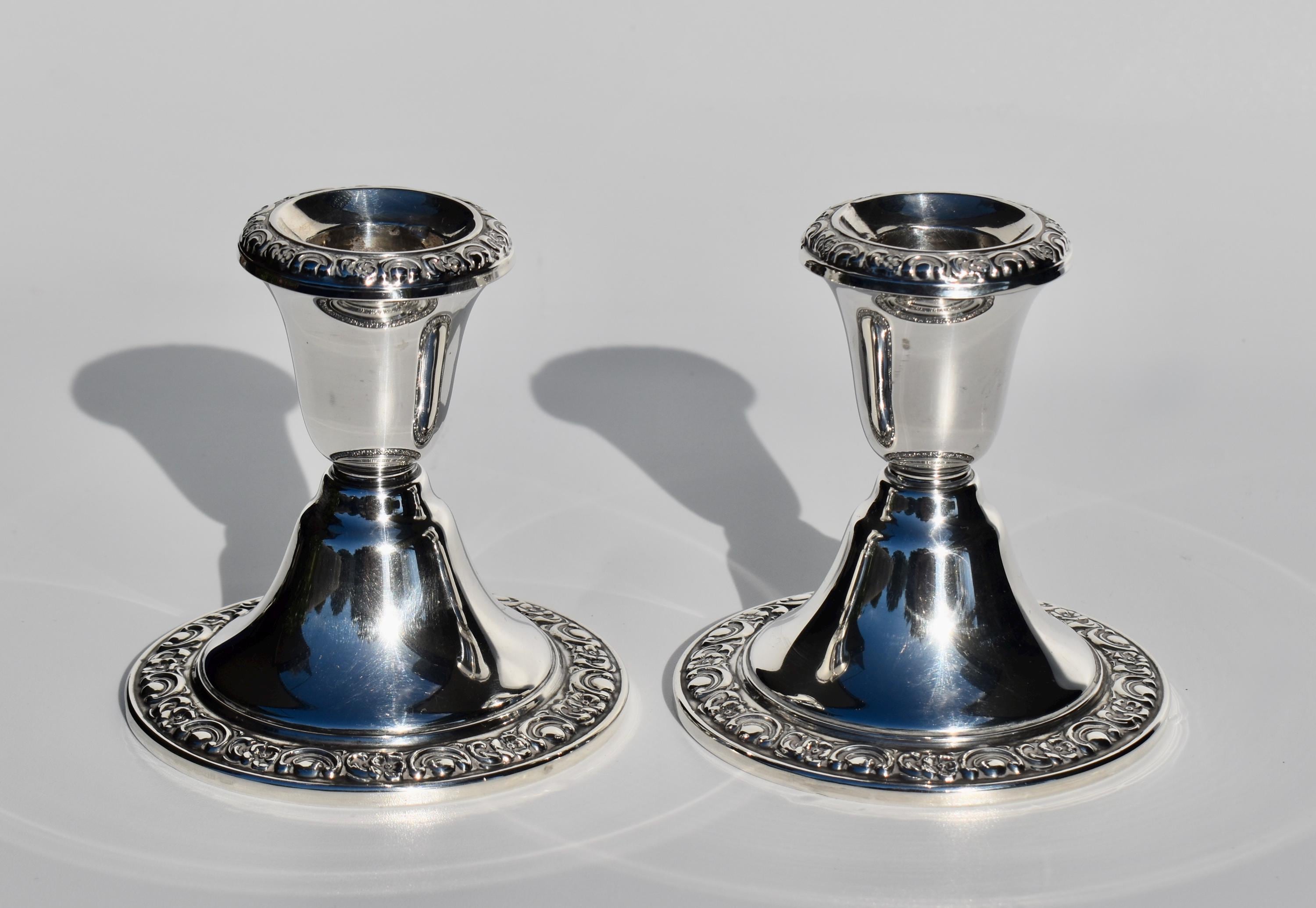 Vintage Gorham Sterling Silver Candlesticks - Etsy