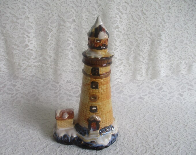 Vintage Ceramic Lighthouse Tealight Candleholder - Etsy