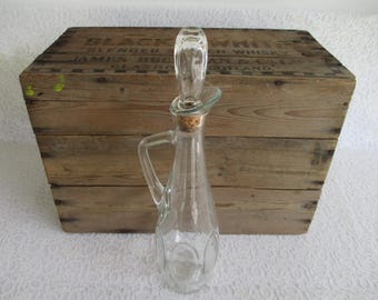 Vintage Glass Decanter with Cork