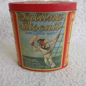 Vintage Nabisco Saltina Biscuit Tin