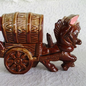 Vintage Japan Donkey and Cart