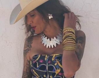 Collier Plastron Vintage Biche De Bere Paris Années 1950 - Pièce D'occasion Authentique