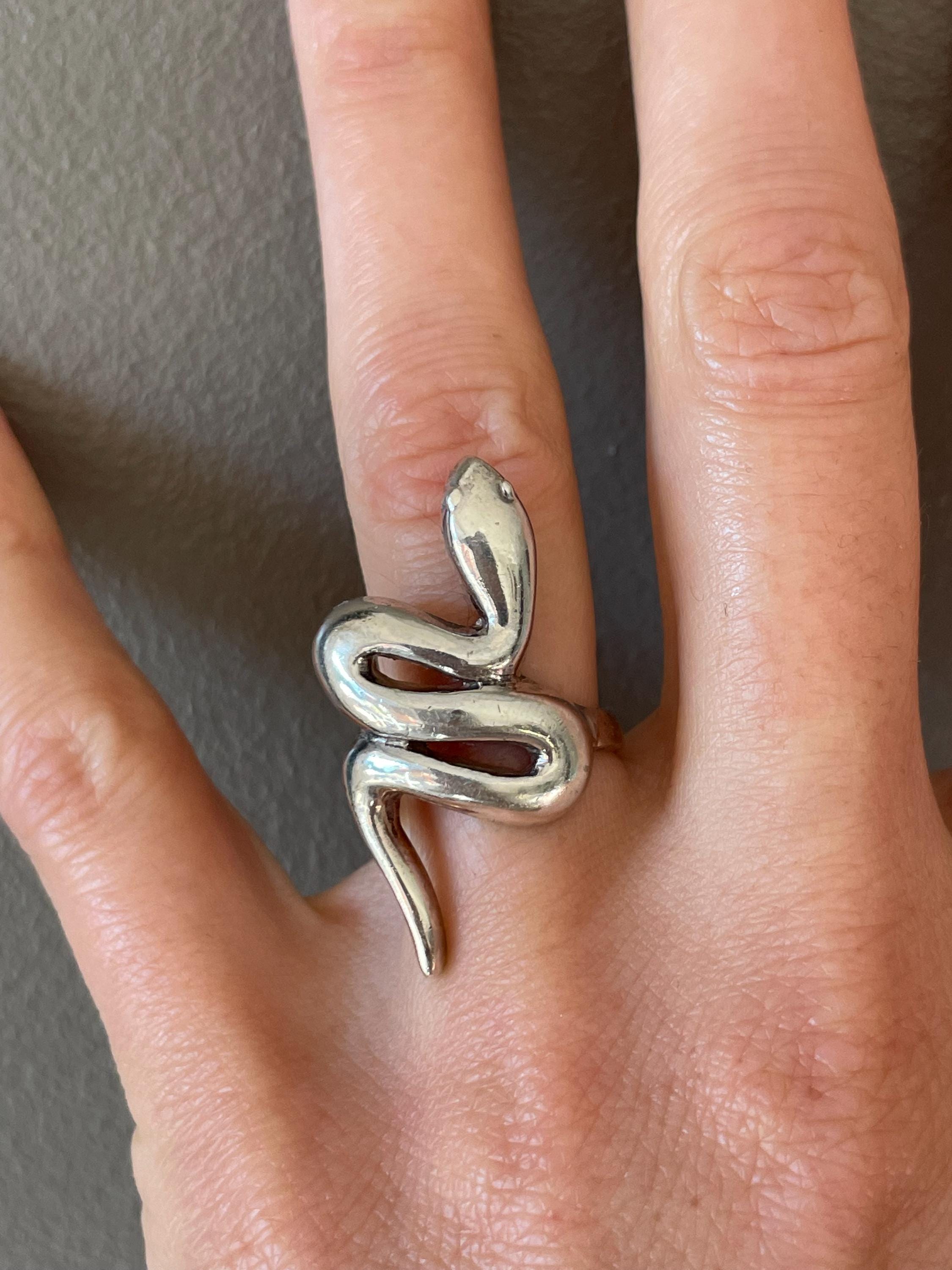 Bague Serpent En Argent Sterling 925 - Taille K - Fabriqué Au Royaume-Uni - Neuf Avec étiquettes