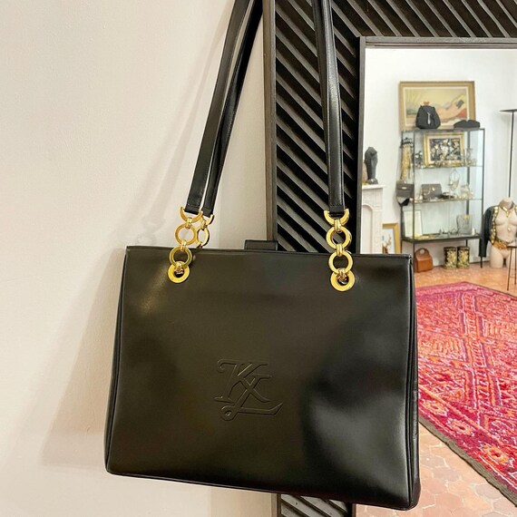 Karl Lagerfeld Paris- Large handbag in smooth mat… - image 3