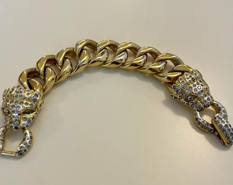 Vogue Bijoux 1980's - Splendid and Imposing Gold-plated Curb