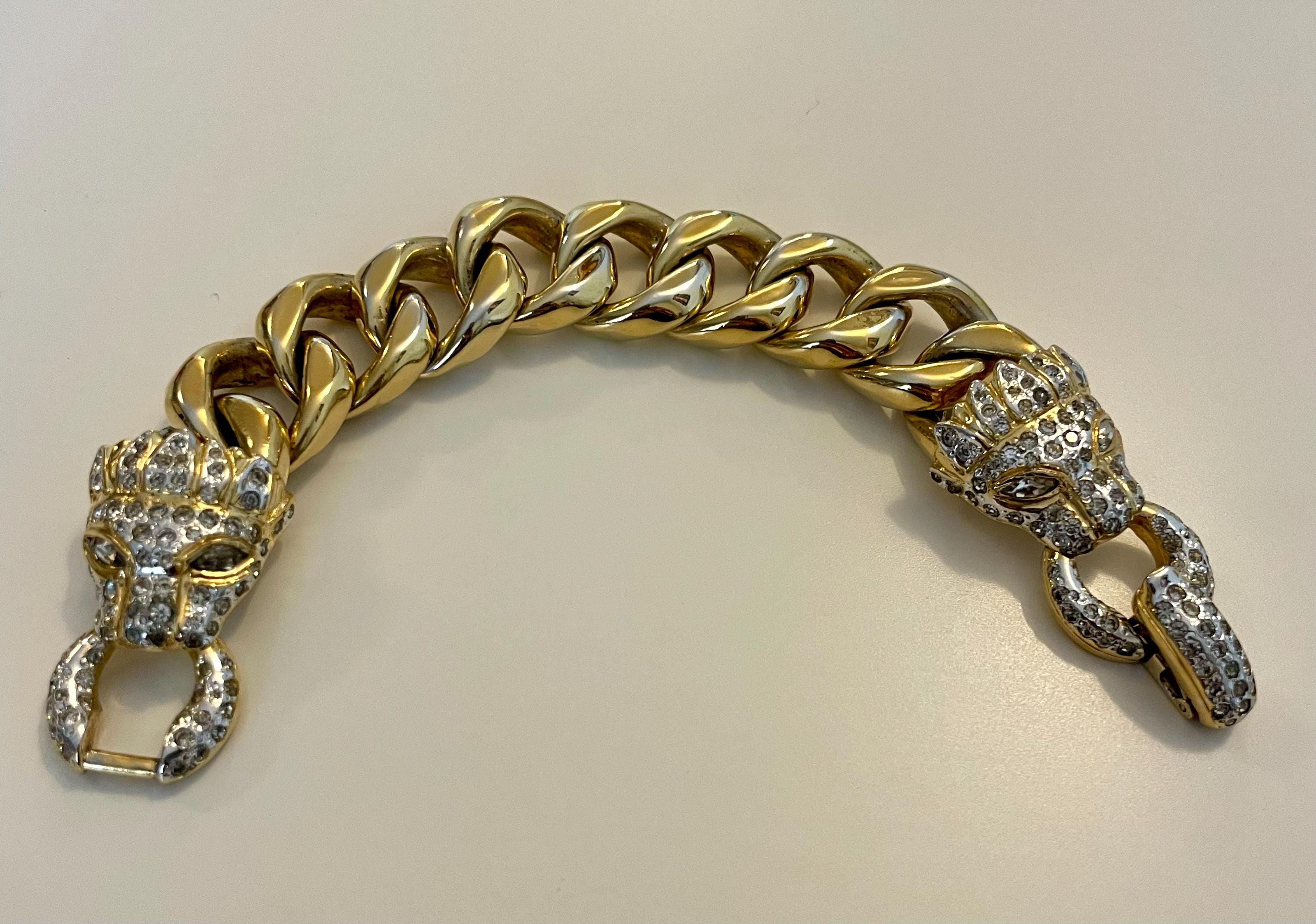 Vogue Bijoux 1980's - Splendid and Imposing Gold-plated Curb Vogue Bijoux 1980's - Splendid and Imposing Gold-plated Curb
