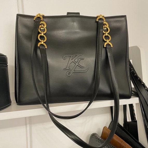 Karl Lagerfeld Paris- Large handbag in smooth mat… - image 1