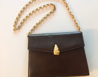 Borsa a tracolla in pelle LAMARTHE prune - 11000925