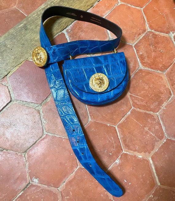 Léo Isba 1980's- Superbe ceinture pochette/ sac ba