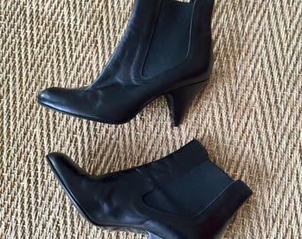 Gorgeous boots black leather - Made in Italy