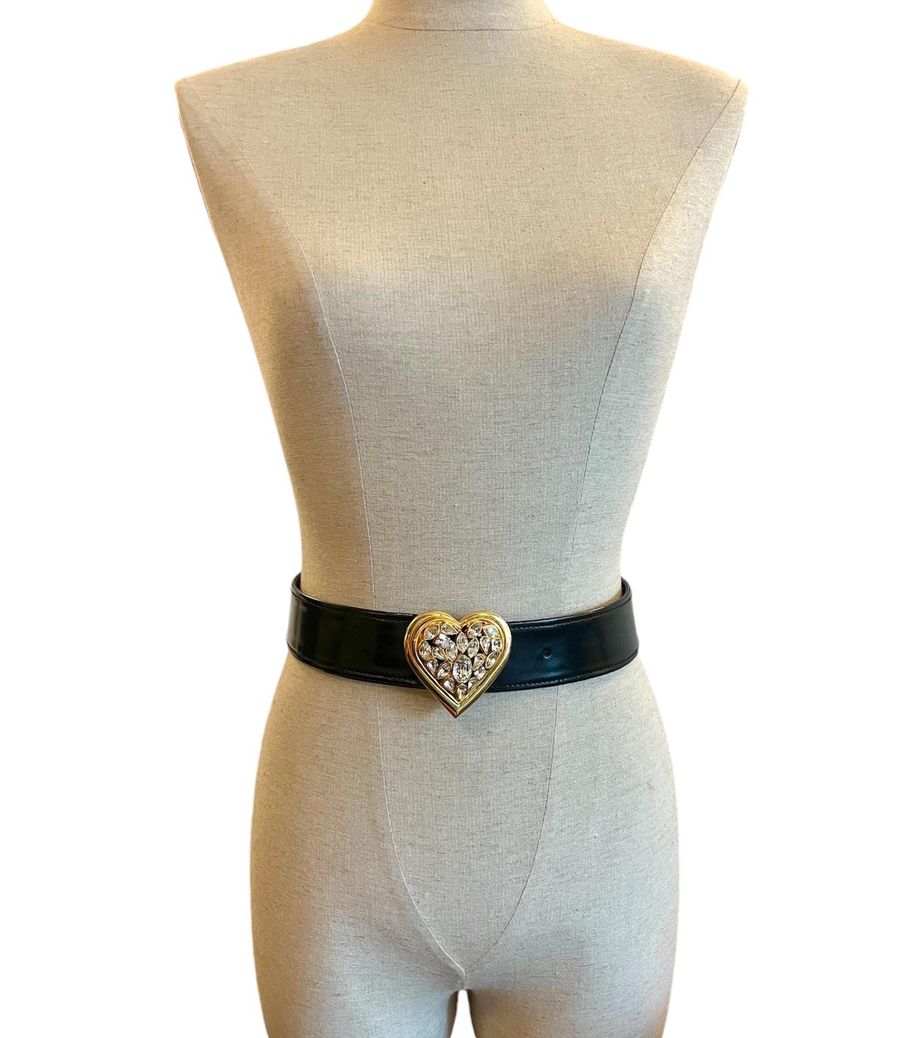 Vintage SEPCOEUR Paris Jeweled Heart Belt Made In France Vincent Joël Paris 1980 main image 3