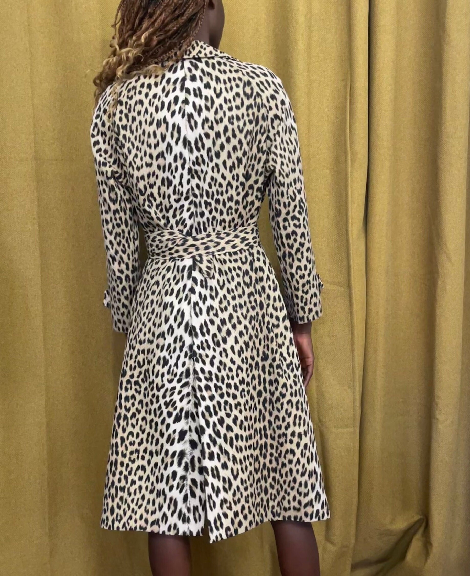 Leopard print sale wrap coat