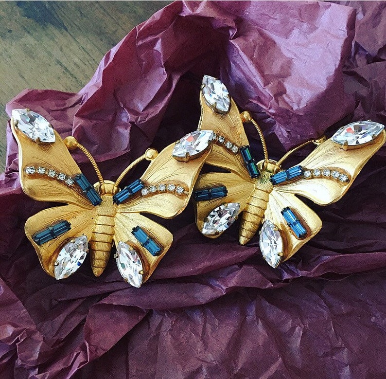 Véronique Becker Creations- Superb and imposing clips of butterf Véronique Becker Creations- Superb and imposing clips of butterf