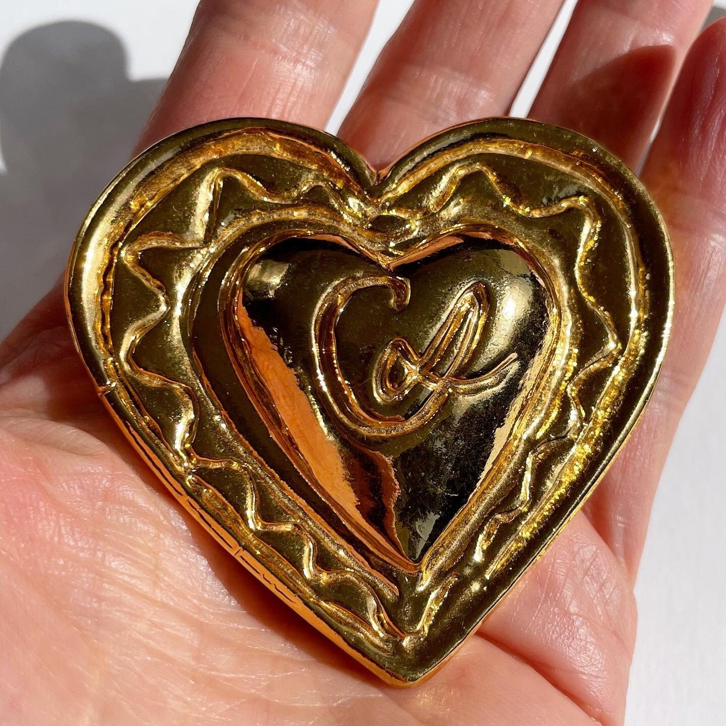 Lacroix Heart Brooch - Etsy