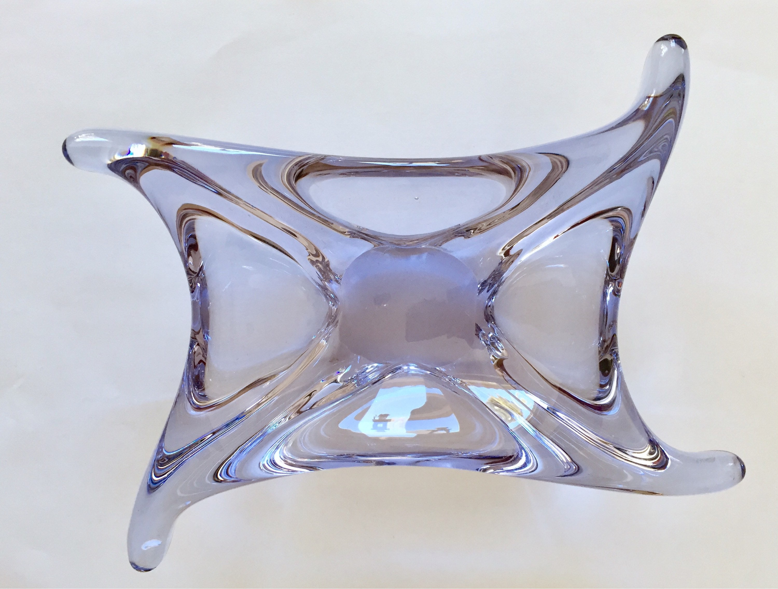 1950's - Vide Poche/ Coupelle/ Cendrier en Cristal de Couleur Violine