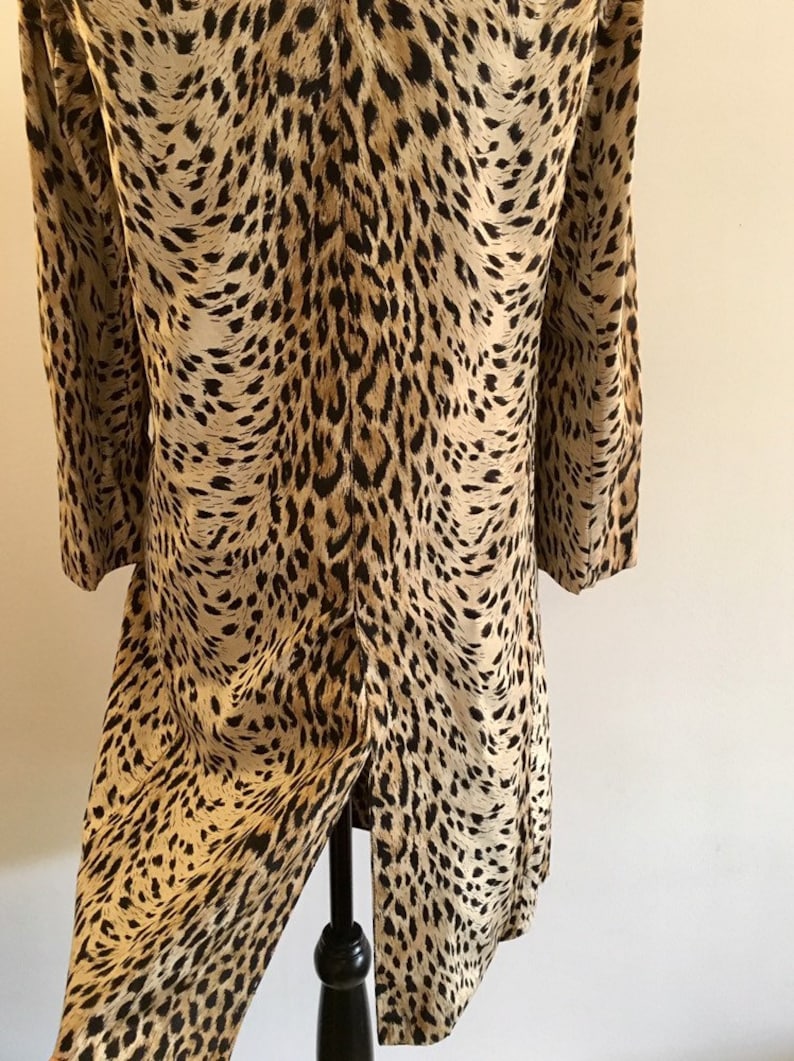 length and sleeves 34 typical 50s-60s-collector/'s! 1950-60 /'s-straight Leopard trench coat double-breasted