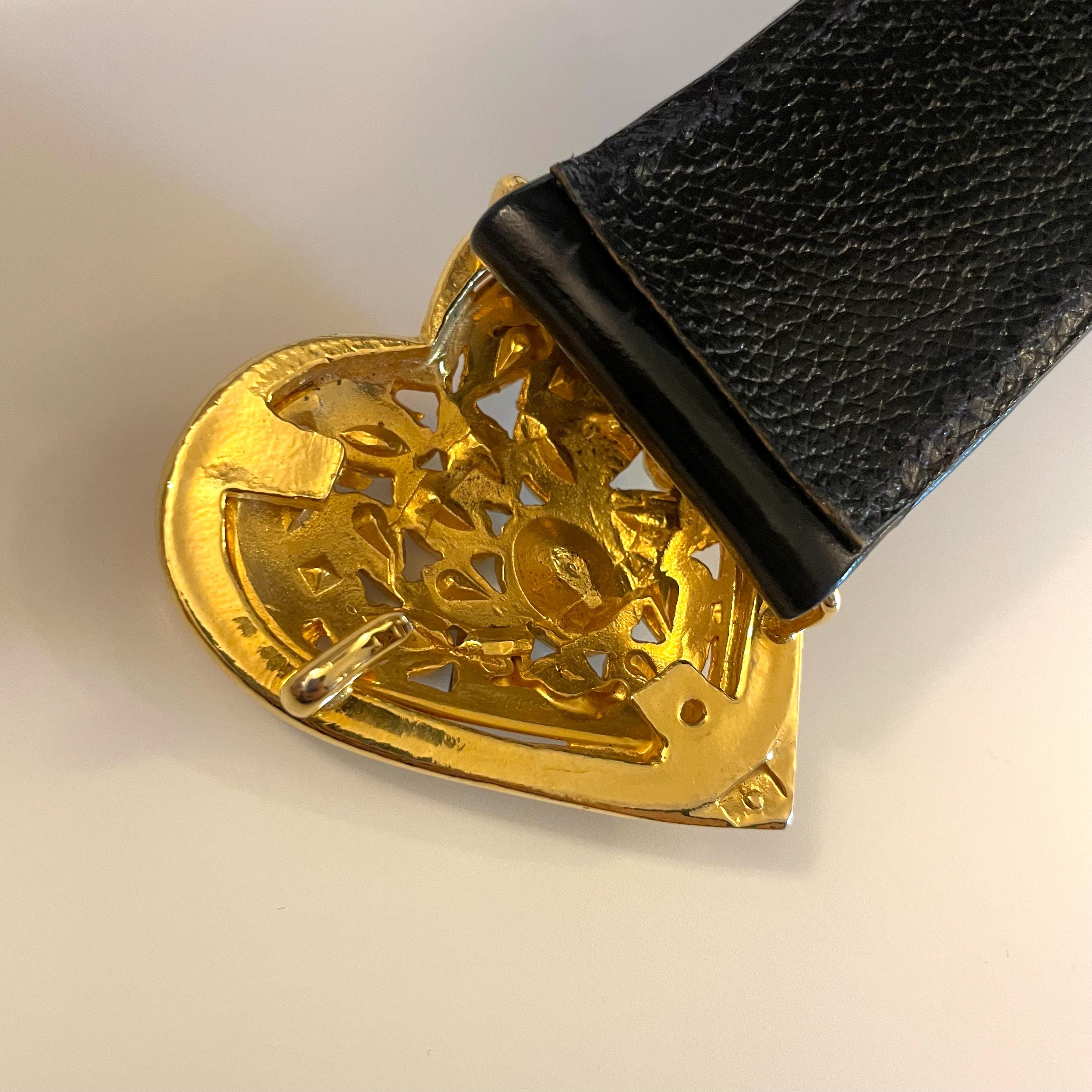 Vintage SEPCOEUR Paris Jeweled Heart Belt Made In France Vincent Joël Paris 1980 main image 4