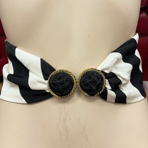 Jeanne LANVIN circa 1960 - Wide prototype parade belt in Ottoman fabrics (silk) - Very beautiful work, collector&#39;s item! (size XS)