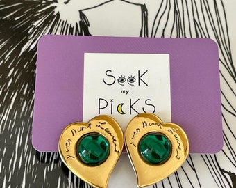 Yves Saint Laurent Vintage Circle With Crystal Hoop Clip on