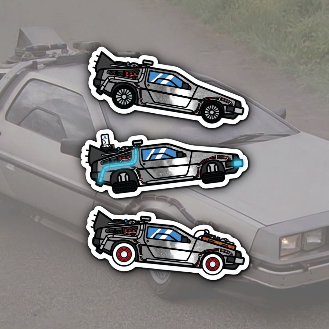 Delorean Metallic Sticker Pack - Etsy