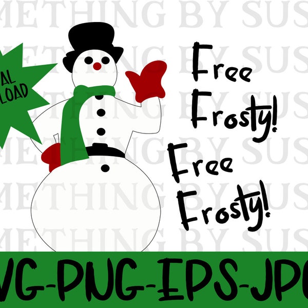 Free Frosty | Christmas with the Kranks SVG | SVG Files for Cricut | Silhouette Designs | Christmas