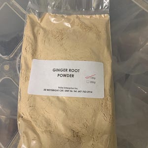 Premium Qualität Ingwerwurzelpulver, hergestellt in Kanada, kleine Charge, 100 Gramm, Ingwergewürz, für Kräutertees, Gesundheit, Wellness, Reinigung, Entgiftung