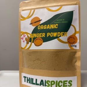 Organic Ginger Powder | Pure Fresh Premium Quality | Ground in Canada | Non-GMO, Raw & Natural Ground Ginger for Cooking, Tea, Wellness