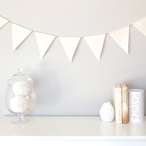 Natural Canvas Bunting Garland Banner - Wedding/Nursery/Party Decor/Holiday