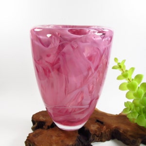 Vintage Pink Kosta Boda Vase, Atoll Swedish Design, Anna Ehrner Designer image 7