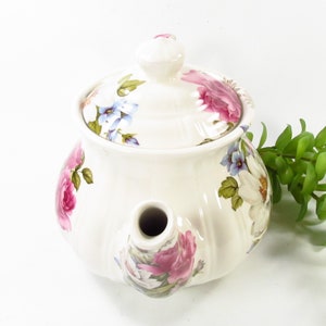 Vintage Sadler Pink Floral Teapot, Made in England image 3