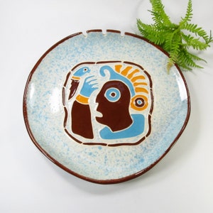 Vintage Ceramic Tribal Ashtray, Legendware, Sedona, Trinket Dish