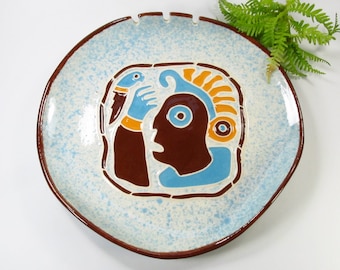 Vintage Ceramic Tribal Ashtray, Legendware, Sedona, Trinket Dish