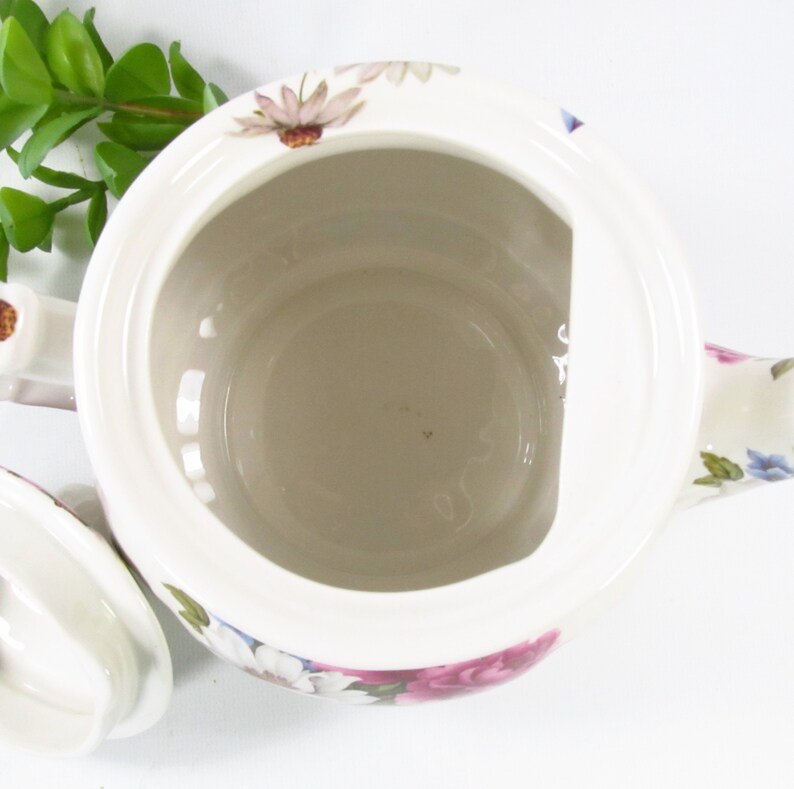 Vintage Sadler Pink Floral Teapot, Made in England image 7