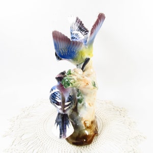 Vintage Crested Bird Figurine, Bluejay Ceramic Collectible image 4