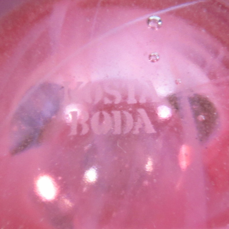 Vintage Pink Kosta Boda Vase, Atoll Swedish Design, Anna Ehrner Designer image 8